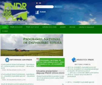 PNDR.ro(Pagina oficiala a Programului National de Dezvoltare Rurala (PNDR)) Screenshot