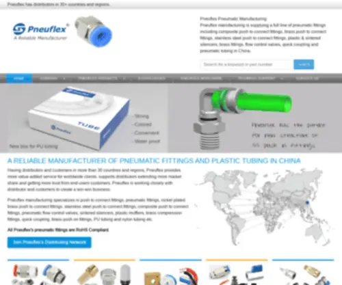 Pneuflex-Fittings.com(Pneumatic Fittings) Screenshot