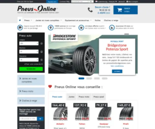 Pneus-Online.lu(Pneus Online) Screenshot