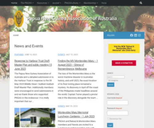 PNGaa.net(Papua New Guinea Association of Australia) Screenshot