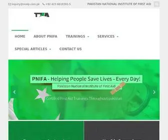 Pnifa.com.pk(Pakistan National Institute of First Aid) Screenshot