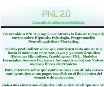 PNL2.com.ar(PNL 2.0 Cursos gratis y pagos para que tus habilidades alcancen un nuevo nivel) Screenshot