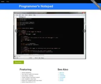 Pnotepad.org(Programmer's Notepad) Screenshot