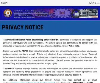 Pnpes.org.ph(Privacy Notice) Screenshot