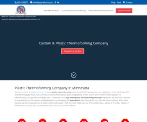 PNproducts.com(Plastic Thermoforming Company) Screenshot