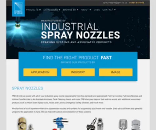 PNR.co.uk(Manufacturers of Industrial Spray Nozzles) Screenshot