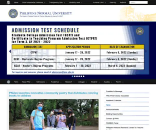 Pnu.edu.ph(Philippine Normal University) Screenshot