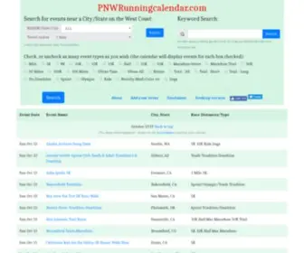 PNwrunningcalendar.com(PNWRunning Calendar) Screenshot