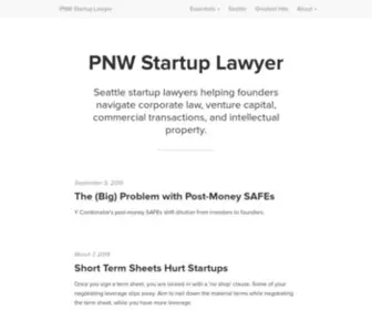 PNWstartuplawyer.com(PNW Startup Lawyer) Screenshot