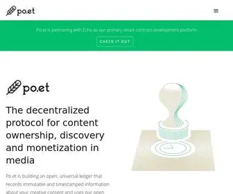 PO.et(The decentralized protocol for content ownership) Screenshot