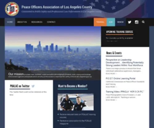 Poalac.org(Peace Officers Association of Los Angeles County) Screenshot