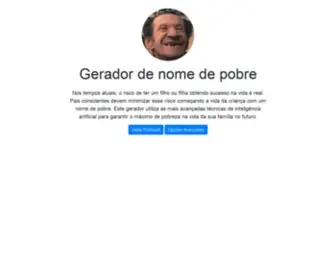 Pobre.org(Gerador de nome de pobre) Screenshot