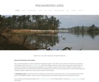 Pocahontaslives.com(Pocahontas lives) Screenshot