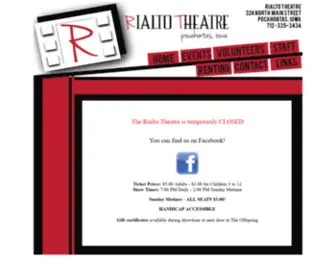 Pocahontasrialto.com(Rialto Theatre Homepage) Screenshot