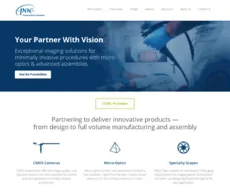 Poci.com(Precision Optics Corporation) Screenshot