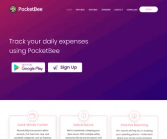 Pocketbee.in(Your Personal Money Tracker) Screenshot