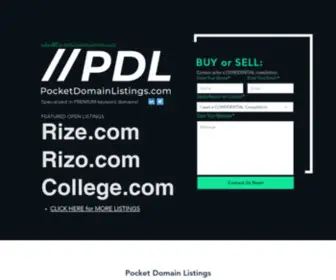 PocketDomainlistings.com(HOME) Screenshot