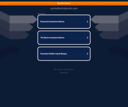 Pocketfuelnaturals.com(PocketFuel Naturals) Screenshot