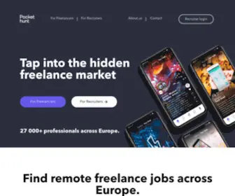 Pockethunt.com(Tap into the hidden freelance market) Screenshot