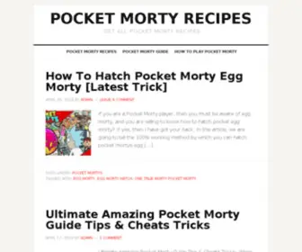 Pocketmortyrecipes.com(Pocketmortyrecipes) Screenshot