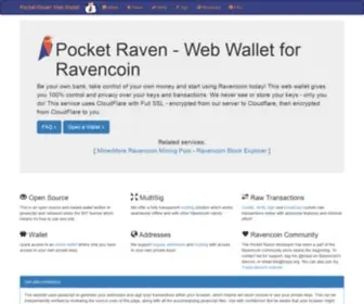 Pocketraven.com(Pocket Raven Web Wallet) Screenshot
