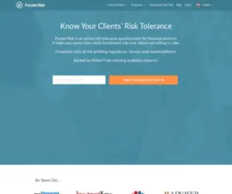 Pocketrisk.com(Assess Client Risk score) Screenshot