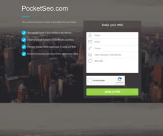 Pocketseo.com(Domain name is for sale) Screenshot