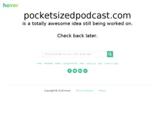 Pocketsizedpodcast.com(Pocket Sized Podcast) Screenshot