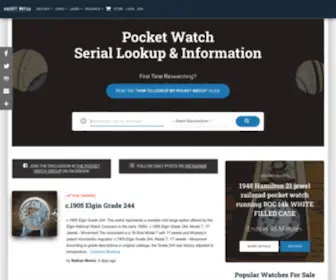 Pocketwatchdatabase.com(The Pocket Watch Database) Screenshot