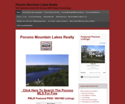 Poconomountainlakes.com(Pocono Mountain Lakes Realty) Screenshot