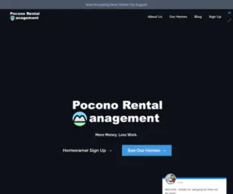 Poconorentalmanagement.com(Pocono Rental Management) Screenshot