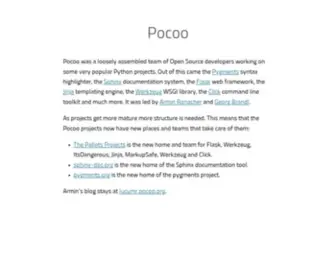 Pocoo.org(Pocoo) Screenshot