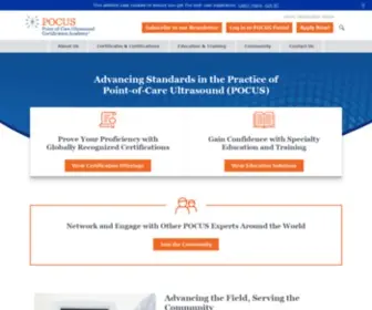 Pocus.org(Point-of-Care Ultrasound (POCUS) Certification Academy) Screenshot