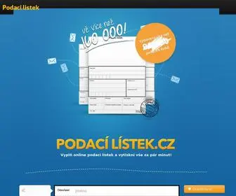 Podacilistek.cz(Online Podaci Listek) Screenshot