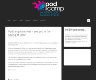 Podcampmontreal.org(PodCamp Montréal) Screenshot