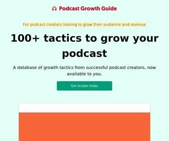 Podcastgrowth.guide(Tactics to grow your podcast) Screenshot