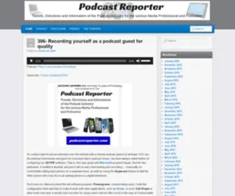 Podcastreporter.com(Information on all things Podcasting) Screenshot