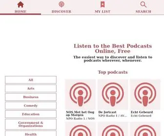Podcasts-Online.org(Listen to the Best Podcasts Online) Screenshot
