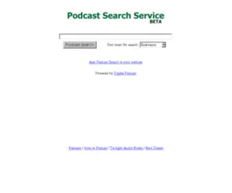 Podcastsearchservice.com(Podcast Search Service) Screenshot