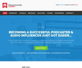 Podcastsuccessacademy.com(Become an Audio Influencer) Screenshot