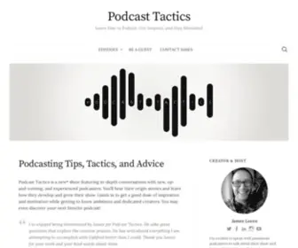 Podcasttactics.com(Learn How to Podcast) Screenshot