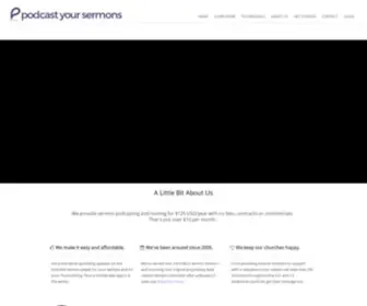 Podcastyoursermons.com(Sermon Podcast Hosting for Churches and Ministry) Screenshot