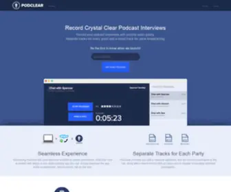 Podclear.com(Record Crystal Clear PodCast Interviews) Screenshot