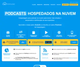 Podcloud.com.br(Hospedagem gratuita e profissional para podcasts) Screenshot