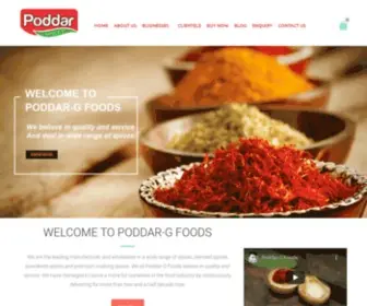 Poddarfoods.com(Poddar G foods) Screenshot