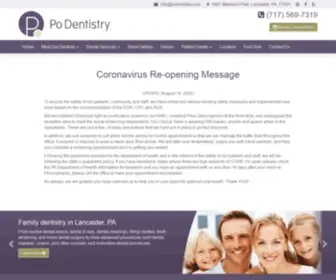 Podentistry.com(Dentist Lancaster) Screenshot