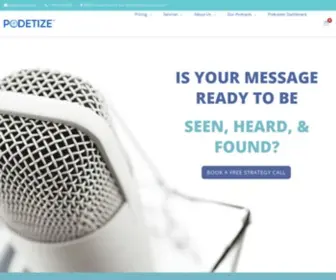 Podetize.com(Podcast Production) Screenshot