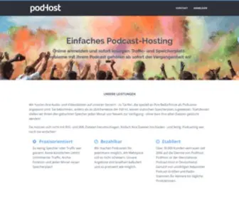 Podhost.de(Willkommen) Screenshot