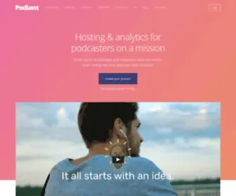 Podiant.co(Simple-to-use podcast hosting and analytics) Screenshot