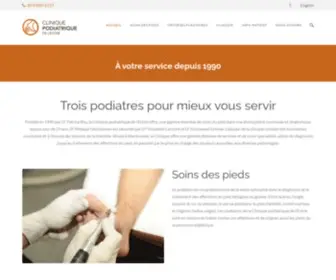 Podiatreestrie.ca(Clinique podiatrique de l'Estrie) Screenshot